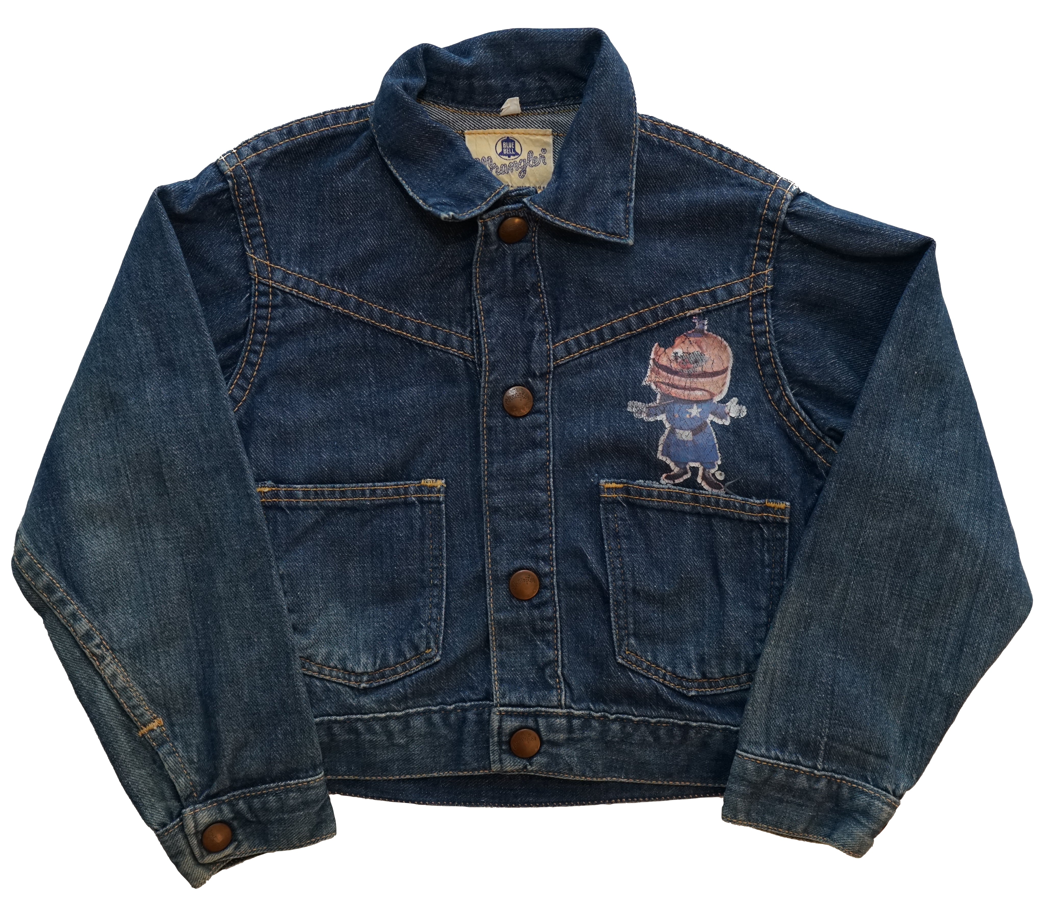 Second Hand Wrangler Blue Bell Embroidered Red Denim Jacket – Second Sunrise