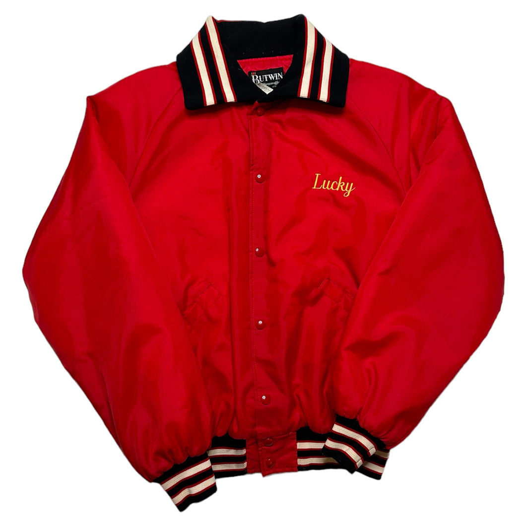 Vintage Chainstitch Embroidered Jacket, Lucky Size: Medium